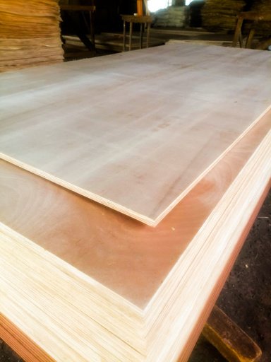 Cross-section edge of W.B.P commercial grade plywood sheet